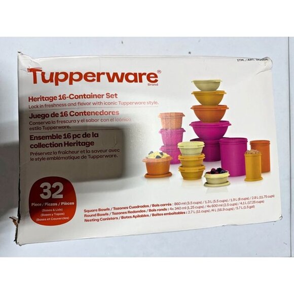 Tupperware Heritage Collection 32-Piece Food Storage Container Set - Picture 3 of 5